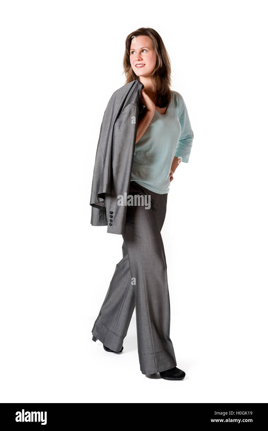 Walking business woman Stock Photo - Alamy