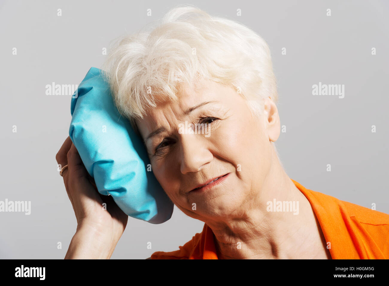 ice bag on head