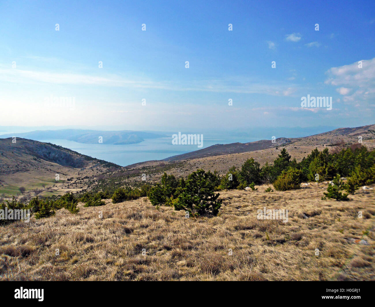 Velebit mountain,view towards the islands,1 Stock Photo
