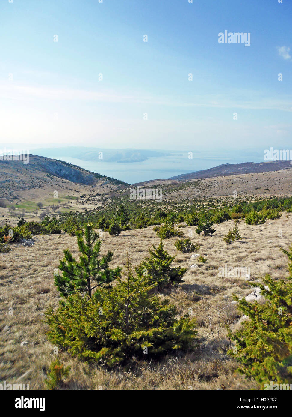 Velebit mountain,view towards the islands,3 Stock Photo