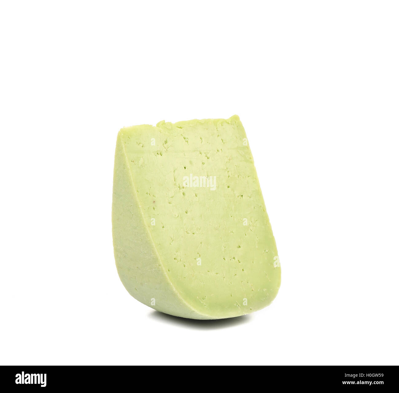 Piece of cheese wasabi Stock Photo Alamy