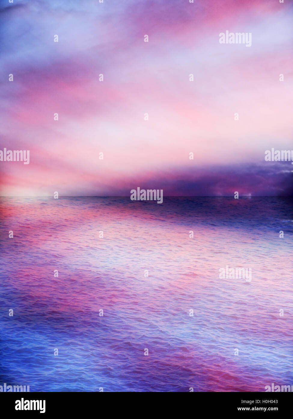 Pink purple blue sky reflected on water hi-res stock photography and ...