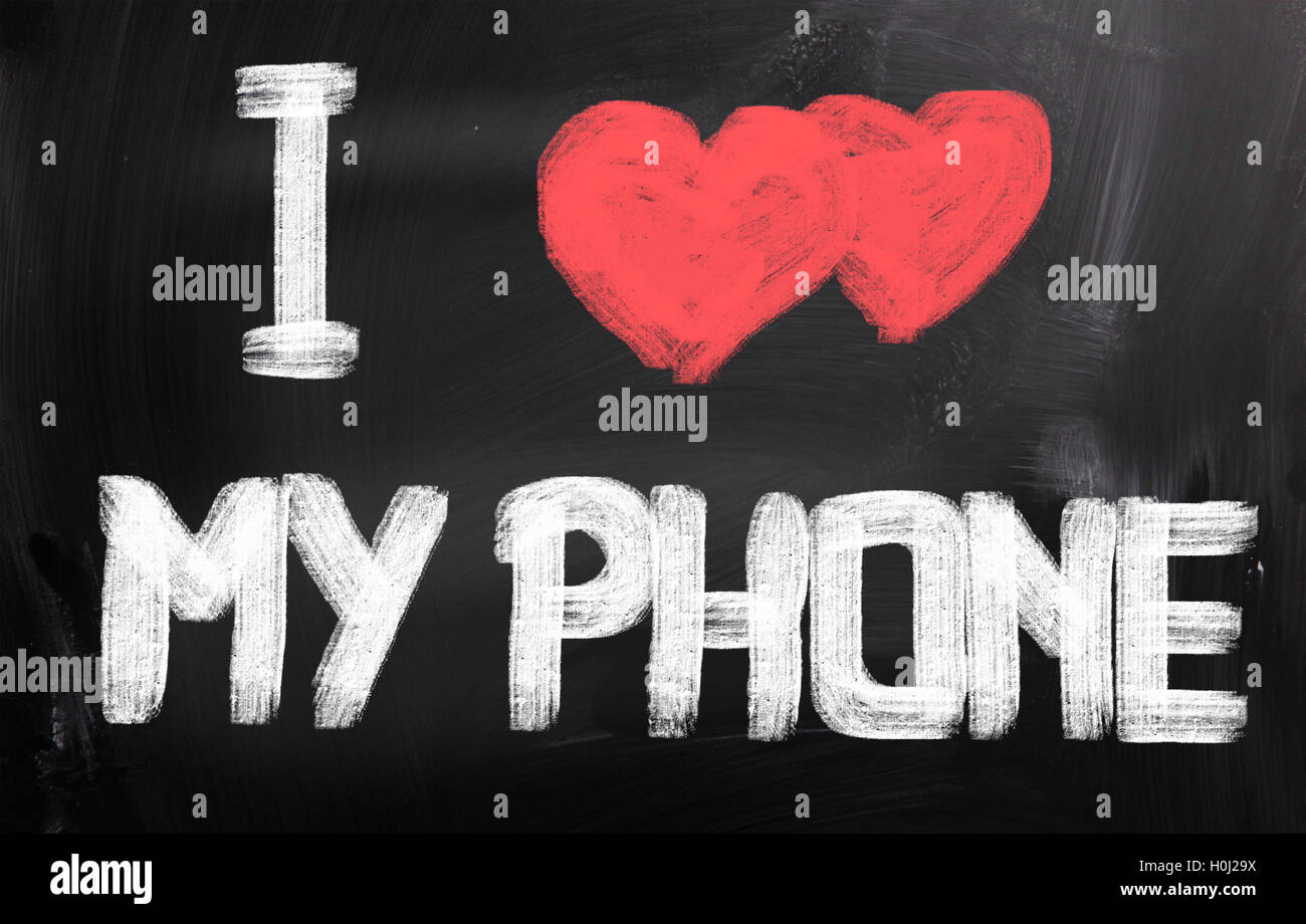 I Love My Phone Concept Stock Photo Alamy