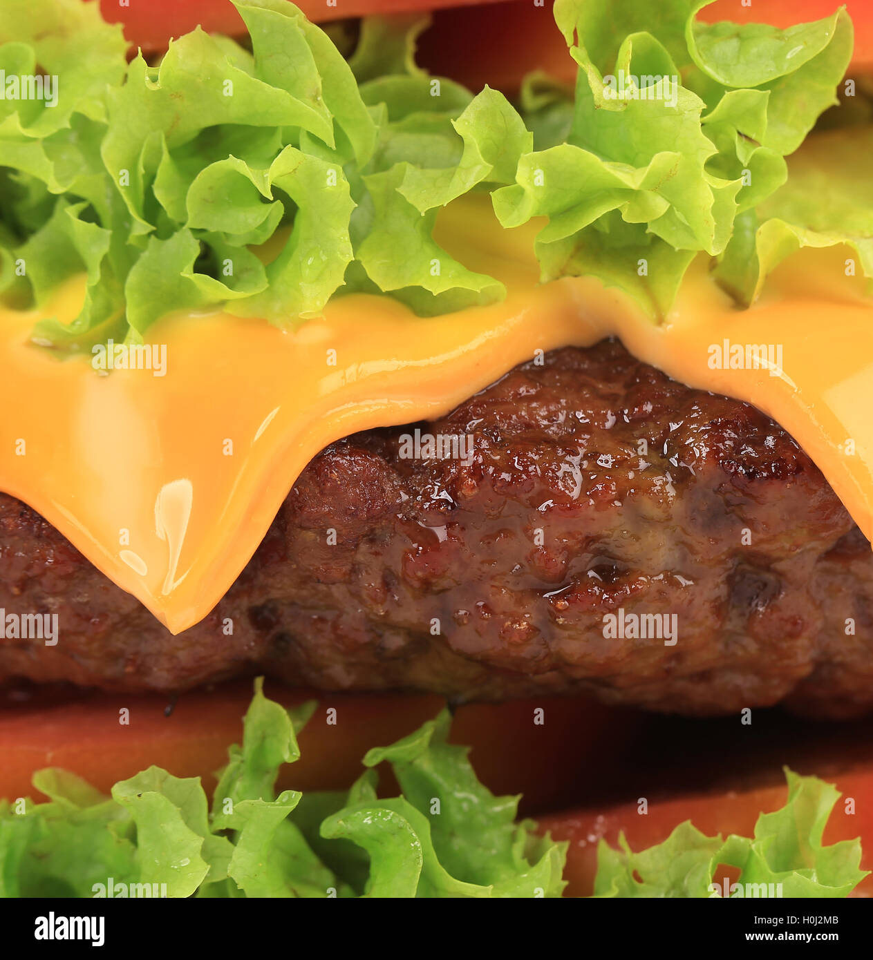 Big appetizing fast food hamburger Stock Photo - Alamy