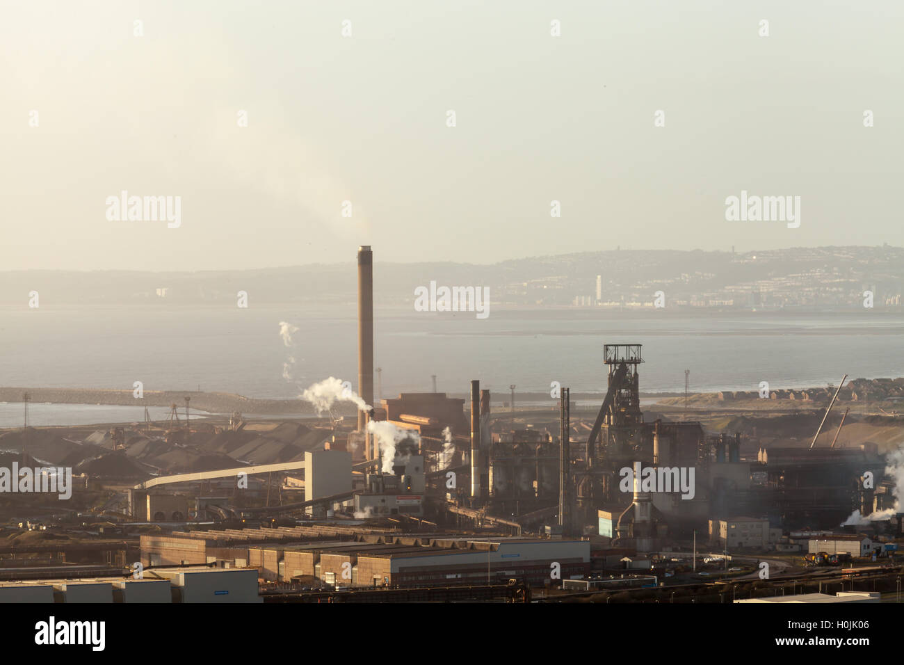 Port Talbot Steel Works Stock Photo