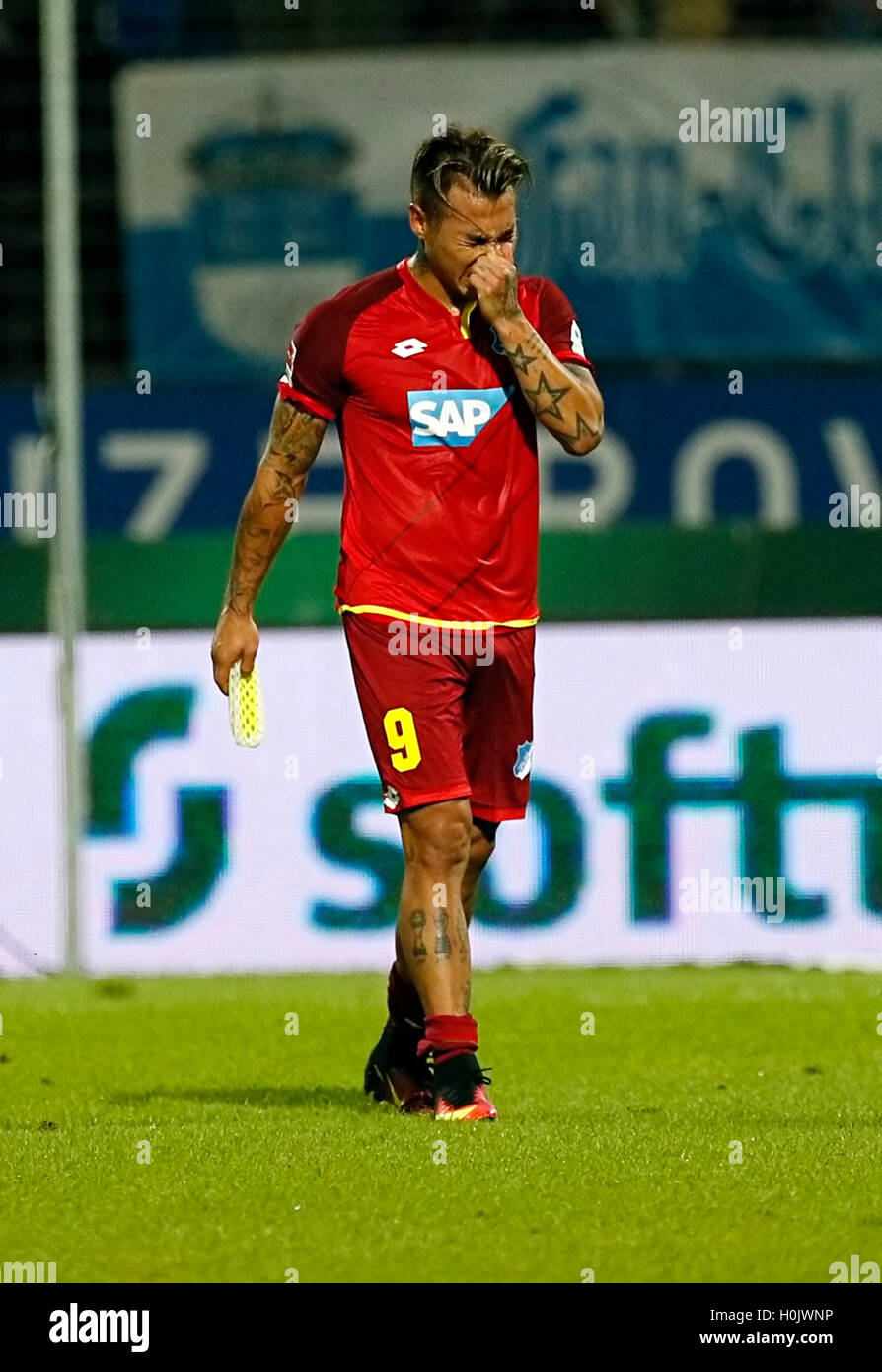 Eduardo Vargas from Hoffenheim after the German Bundesliga soccer match