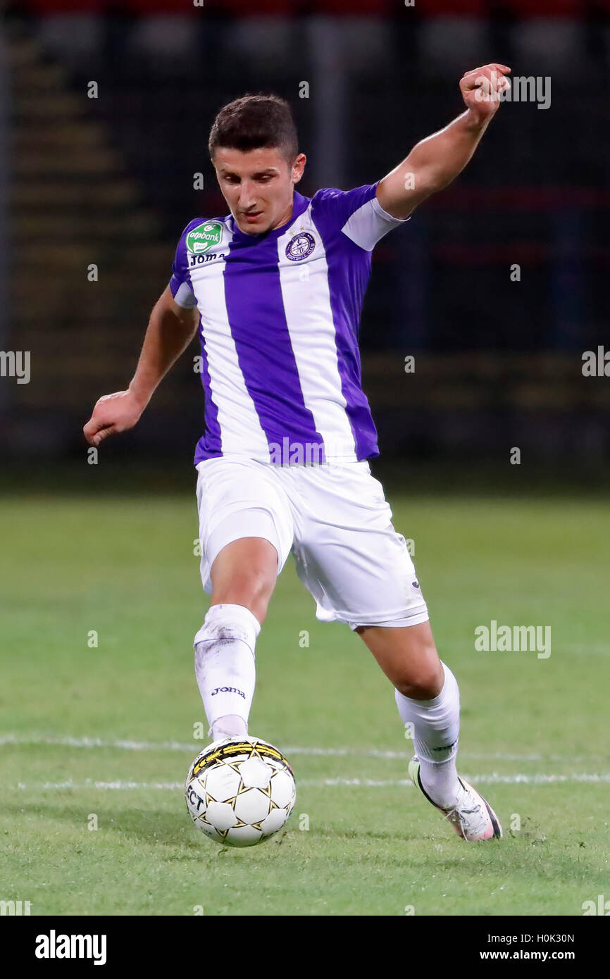 BUDAPEST, HUNGARY - MAY 7, 2016: Enis Bardhi (L) Of Ujpest FC