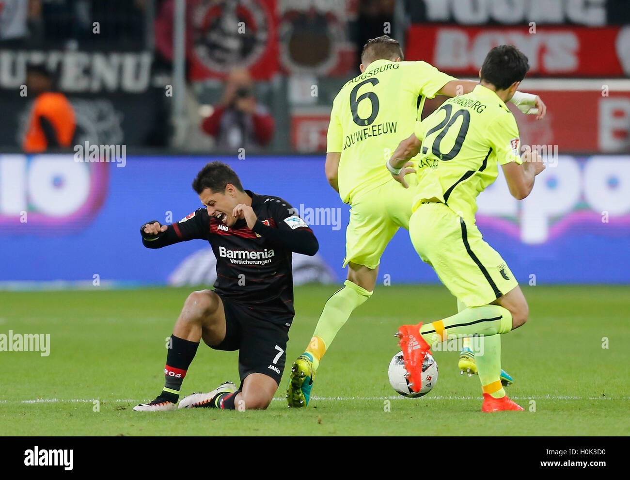Leverkusen, Germany. 21st Sep, 2016. Bundesliga, matchday 4, Bayer 04 Leverkusen FC Augsburg