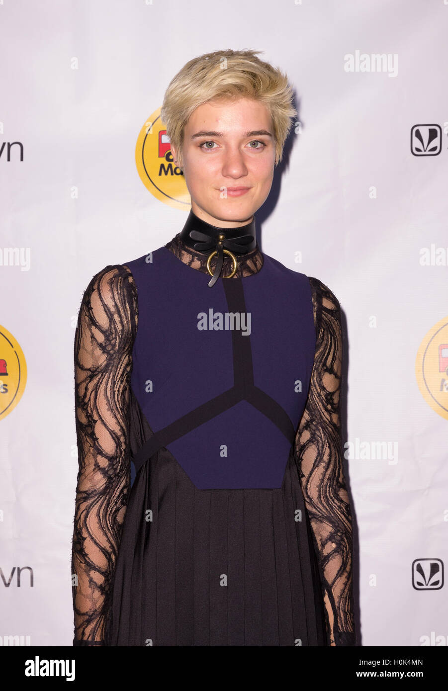 New York, USA. 21st September, 2016. Sophie Becker wearing dress by