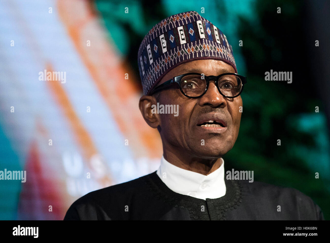 New York City. 21st Sep, 2016. President of Nigeria Muhammadu Buhari ...