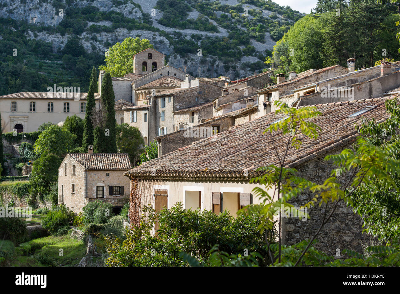 Medieval Village of SaintGuilhemleDesert, Languedoc, France Stock