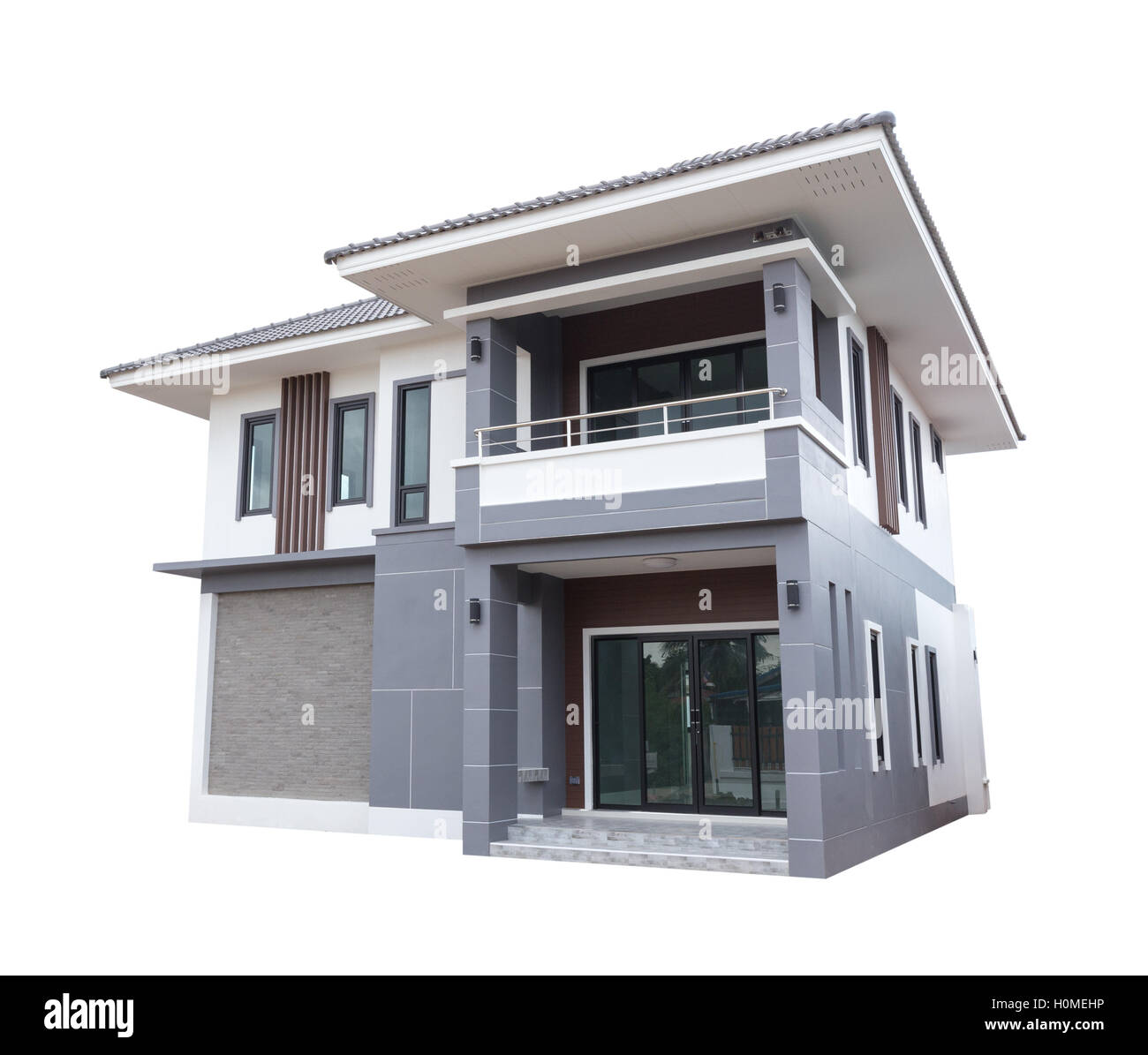 house modern contemporary style isolated on white background Stock ...