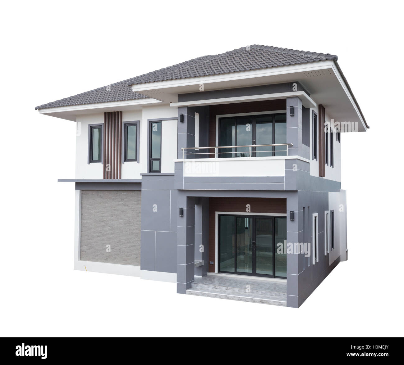 house modern contemporary style isolated on white background Stock ...