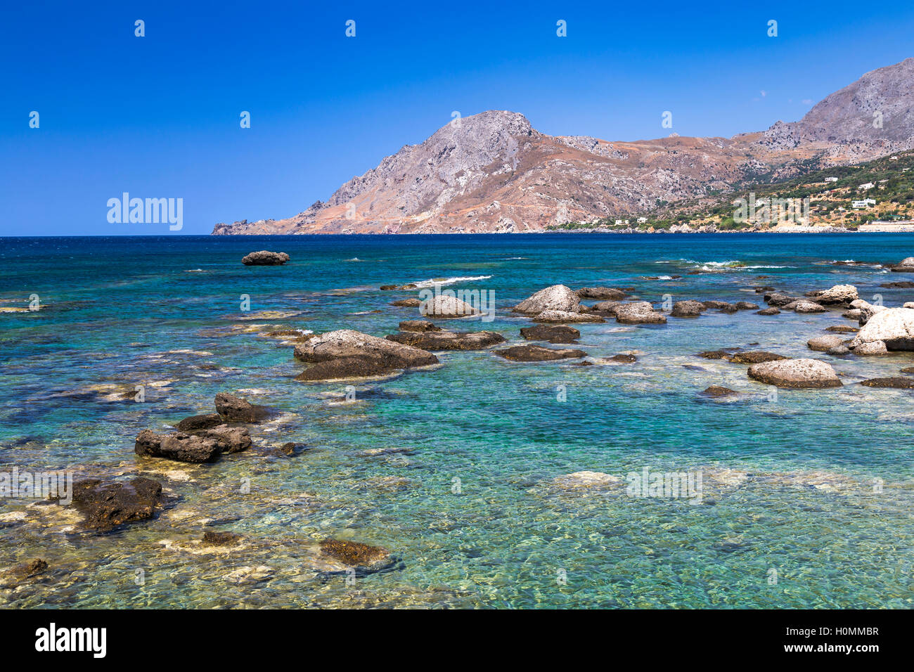 Souda Bay near Plakias, Crete Stock Photo