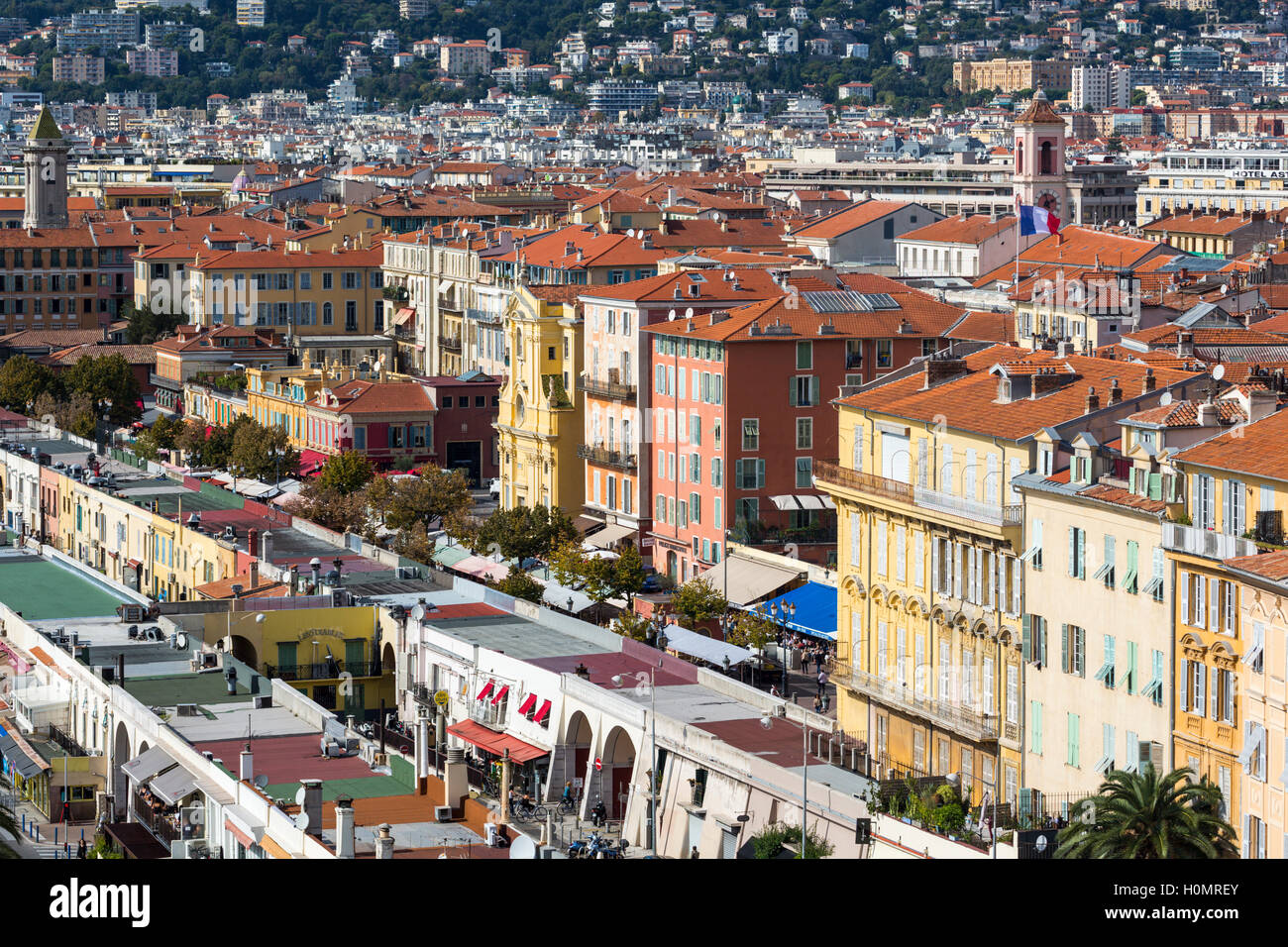 High view of Nice, Alpes-Maritimes,  French Riviera, France Stock Photo