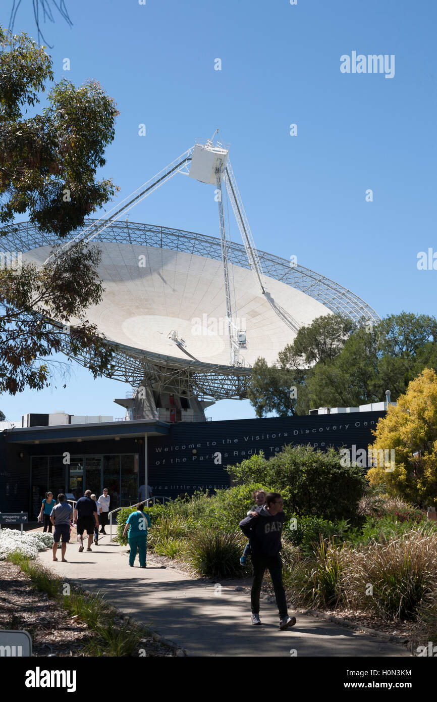 CSIRO's Parkes radio telescope is a 64-m diameter parabolic dish used for radio astronomy  NSW Australia Stock Photo