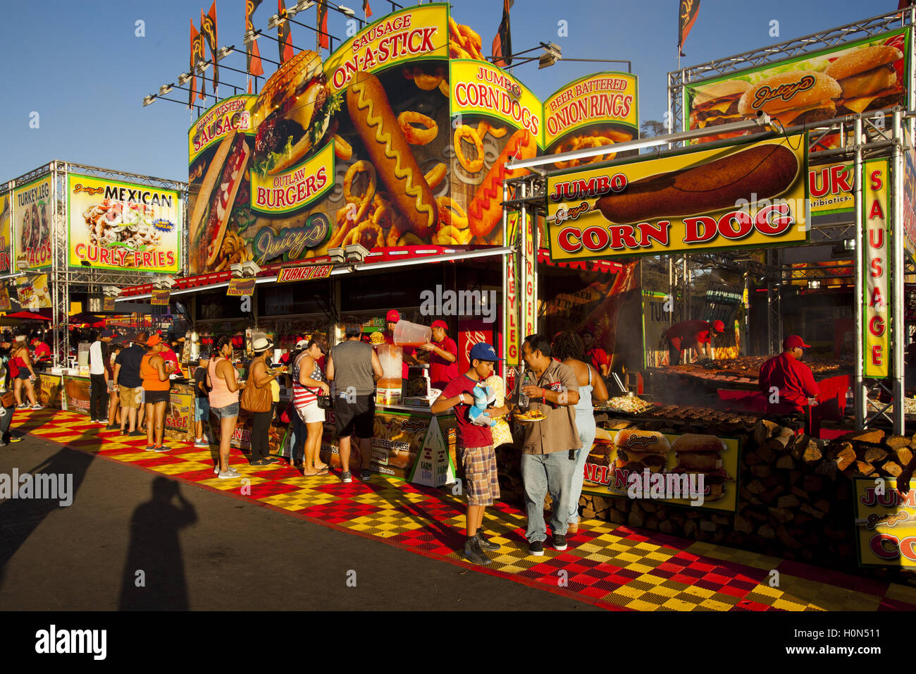 Corn dog stand Los Angeles County Fair Pomona Fairplex Pomona California USA Stock Photo Alamy