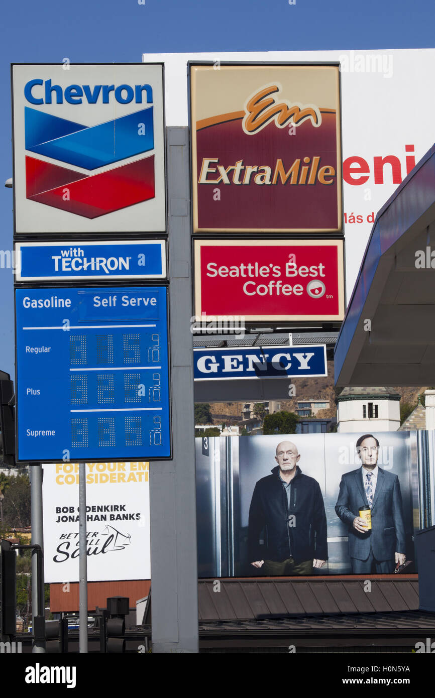 Billboards on Sunset Boulevard, Los Angeles, California Stock Photo Alamy