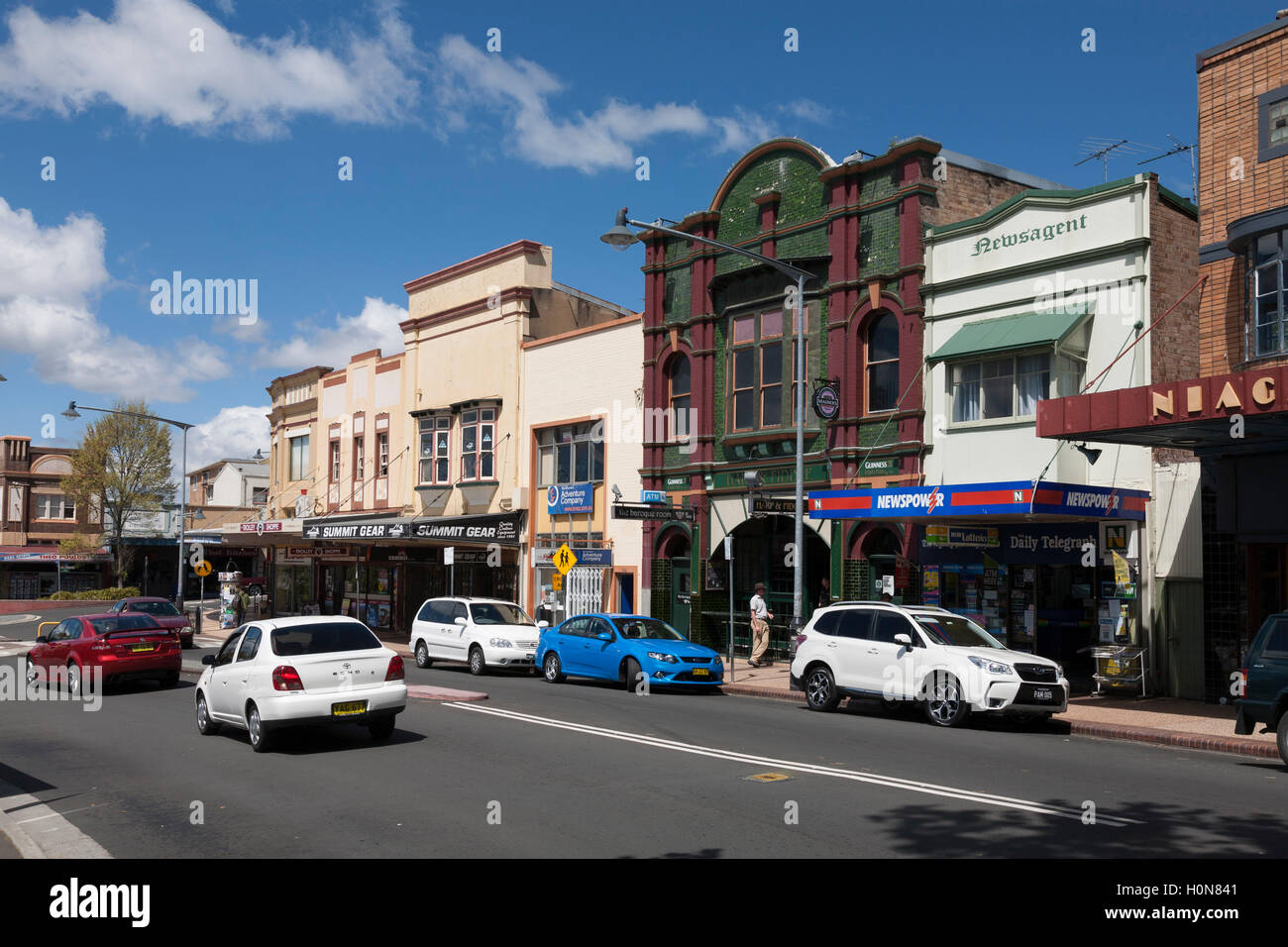 Historic retail shopfronts Katoomba New South Wales Australia Stock Photo