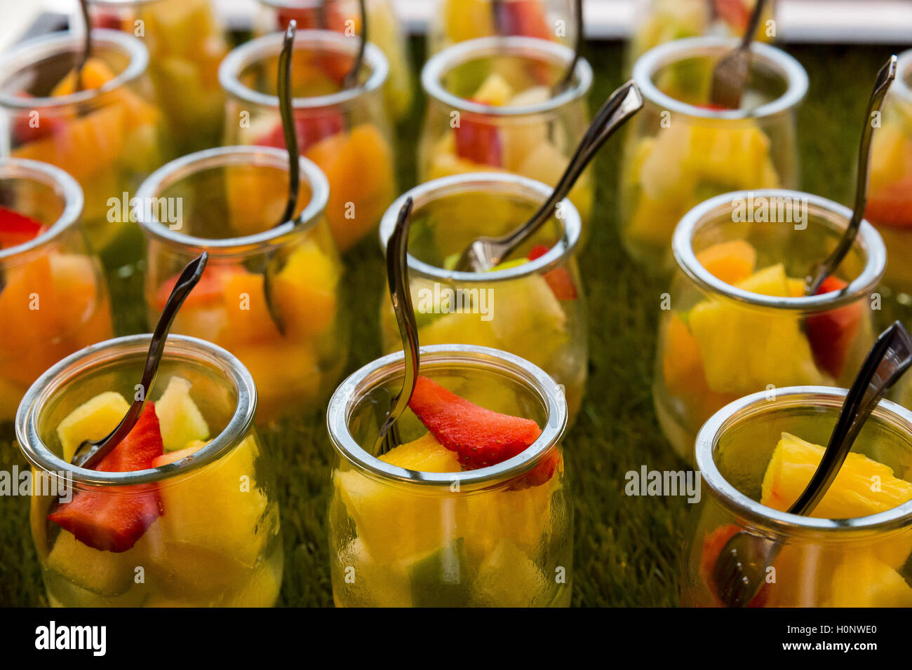Fresh cut fruit selection Stock Photo Alamy