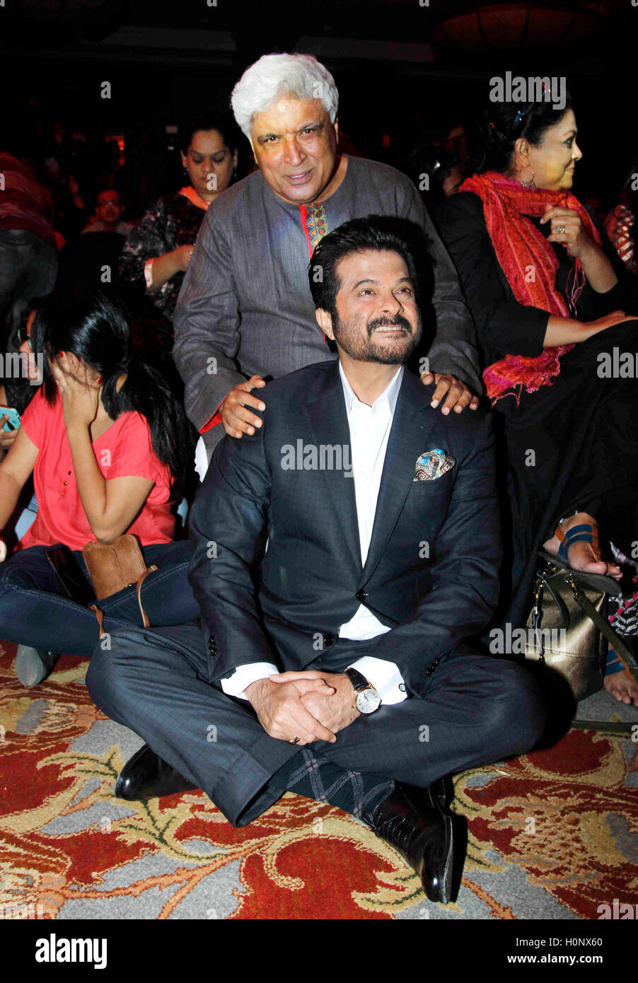 Bollywood lyricist Javed Akhtar with actor Anil Kapoor during the music launch of film Mirzya in Mumbai, India Stock Photo - Alamy Bollywood lyricist Javed Akhtar with actor Anil Kapoor during the music launch of film Mirzya in Mumbai, India Stock Photo - Alamy