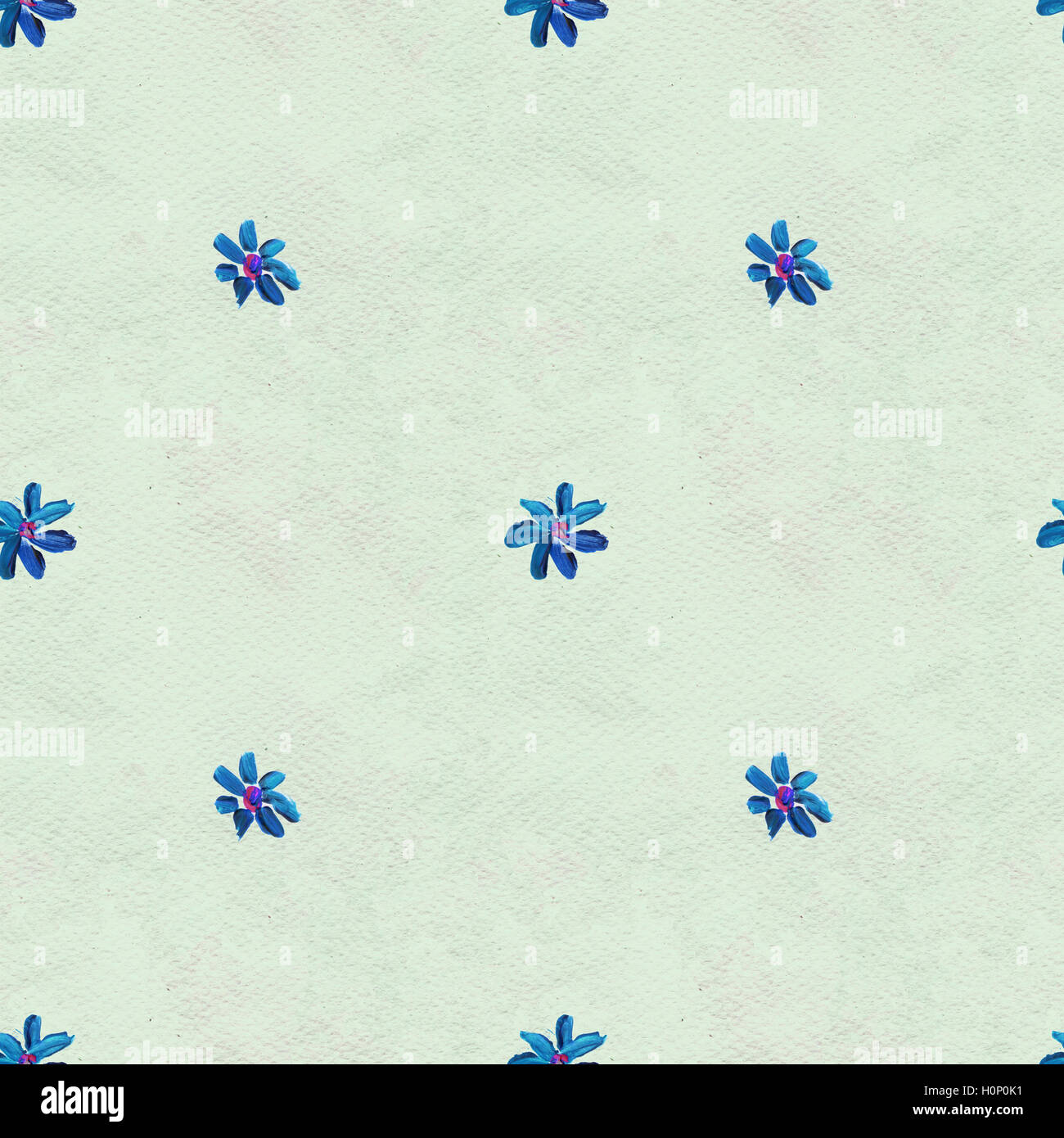Seamless pattern with blue flowers Stock Photo - Alamy
