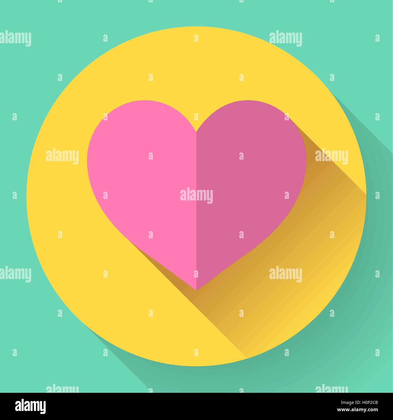 Flat heart icon Stock Vector Image & Art - Alamy