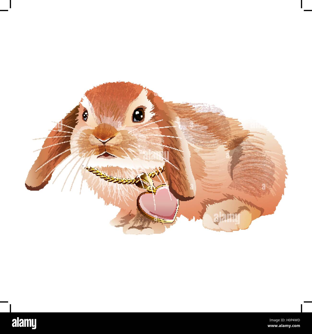 Pink Rabbit Illustration Stock Vector
