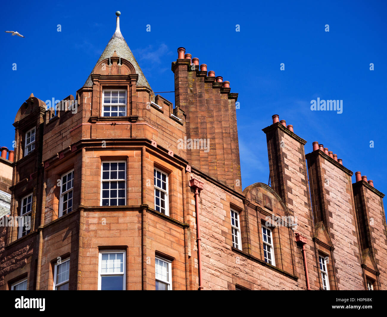 Aygyll Mansions Victorian Sandstone Building on the Seafront in Oban Argyll and Bute Scotland Stock Photo