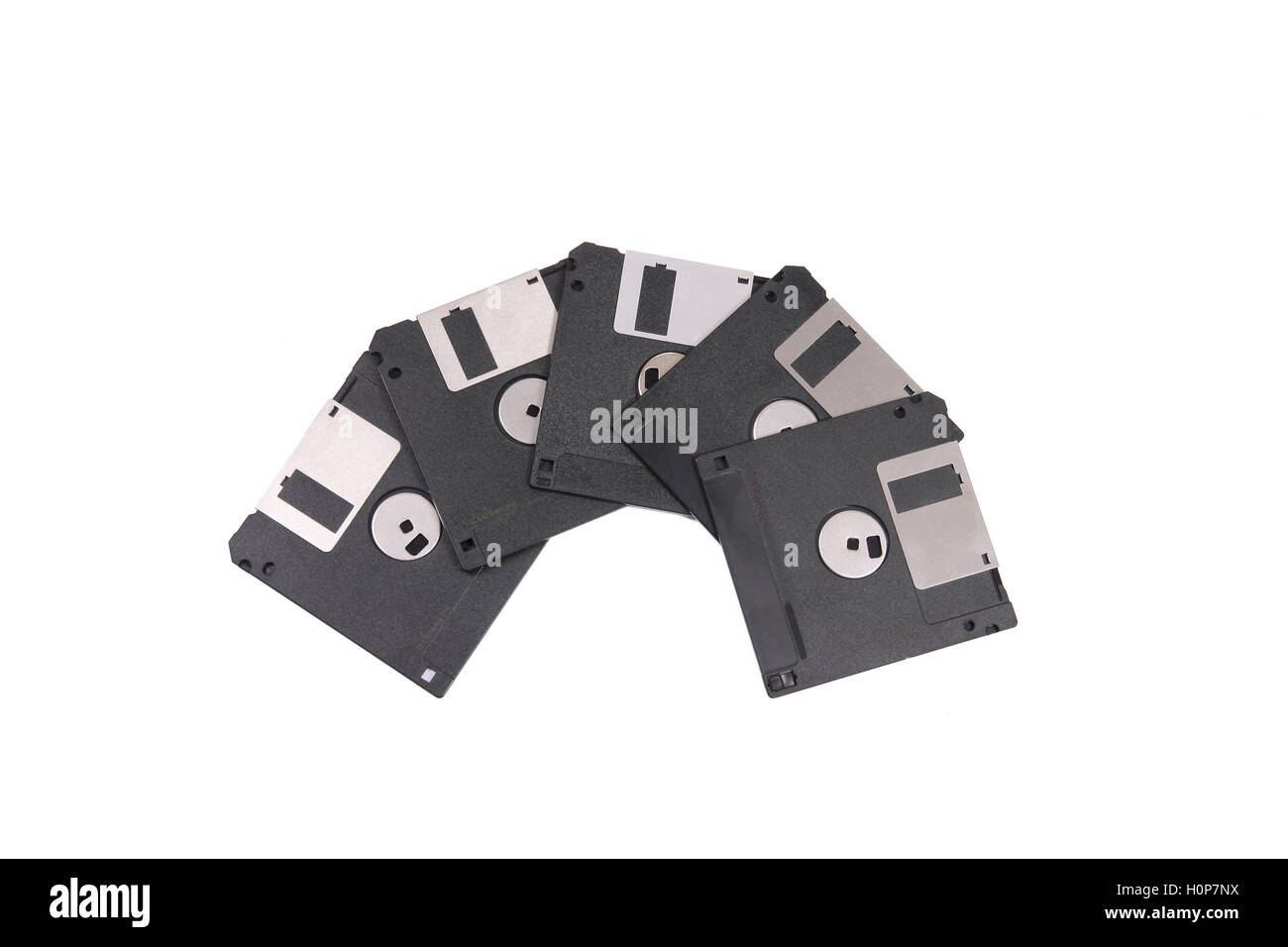 Floppy disks on white background isolated Stock Photo