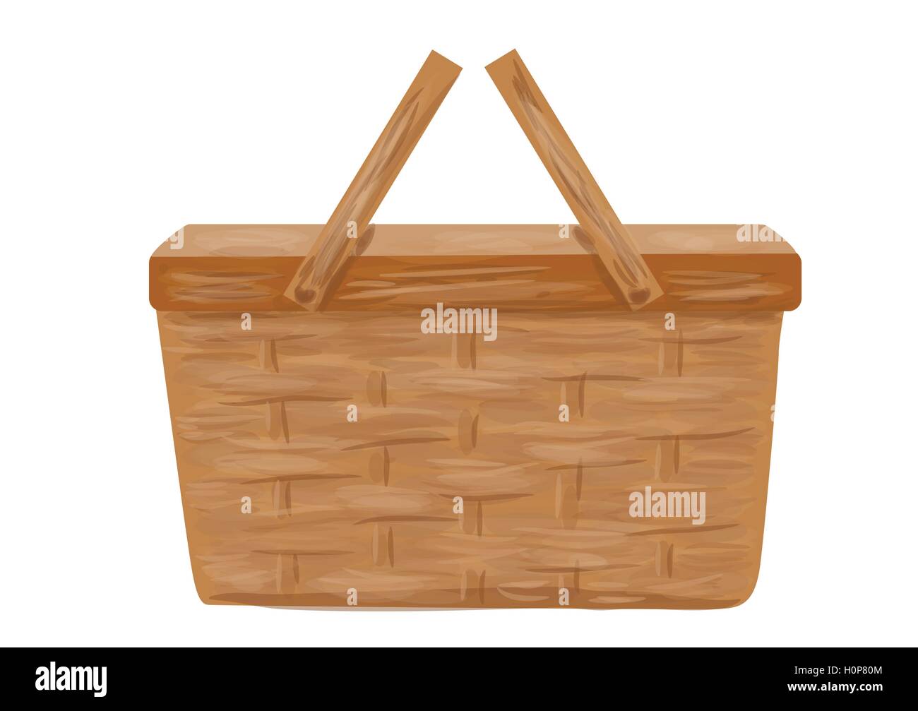 picnic basket isolated on a white background Stock Vector Image & Art ...