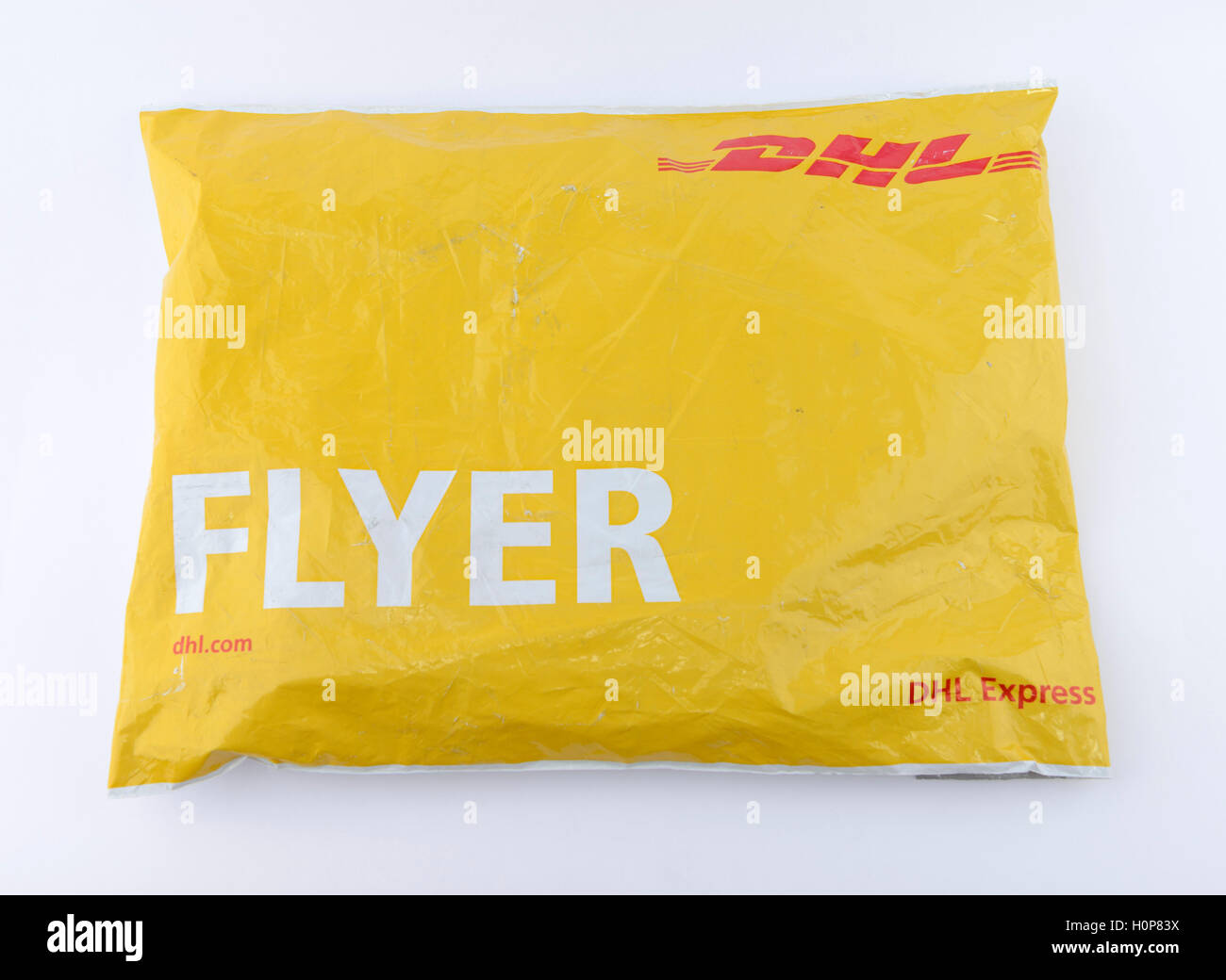 DHL flyer package envelope Stock Photo