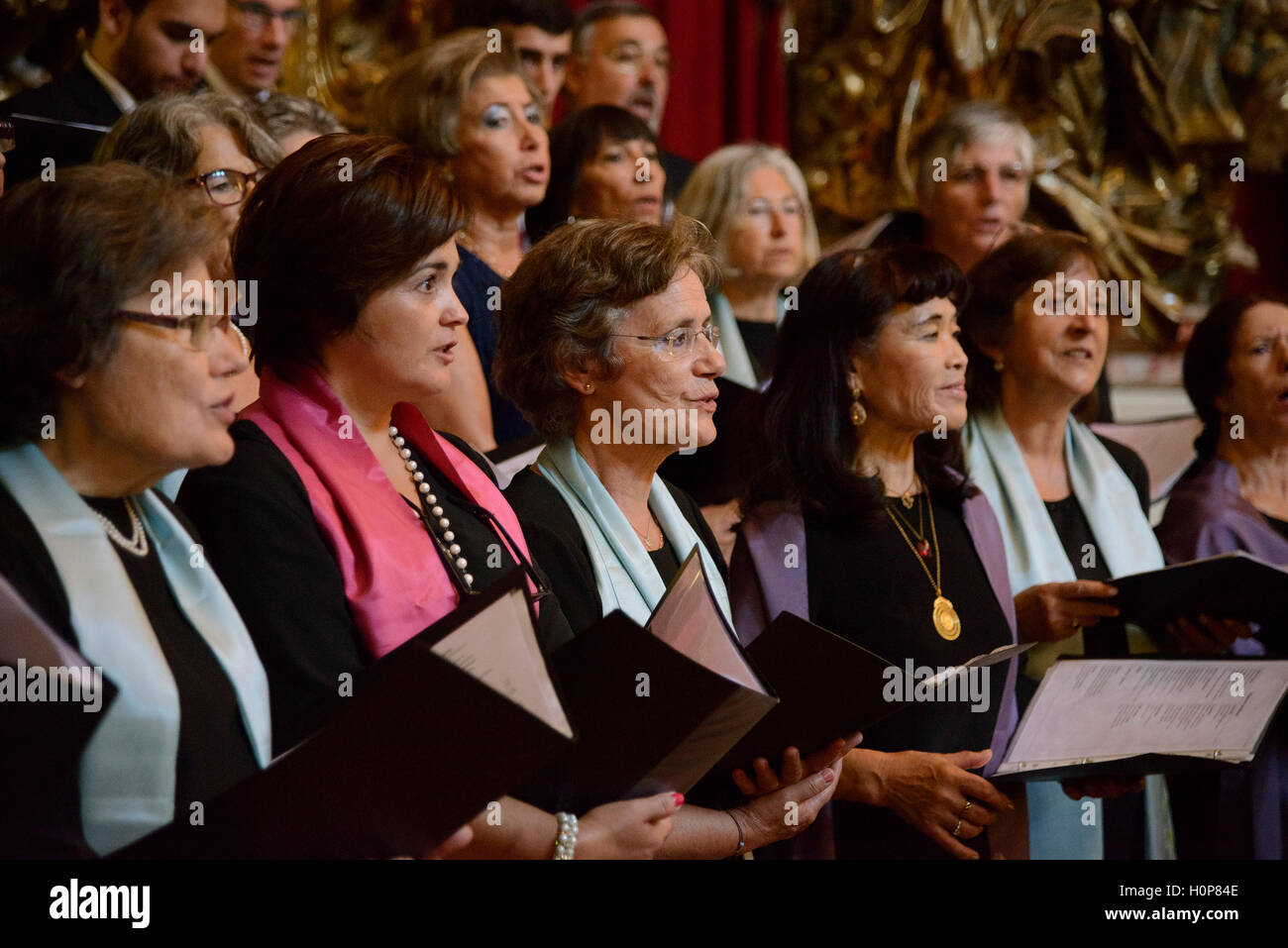 Choir singing Stock Photo