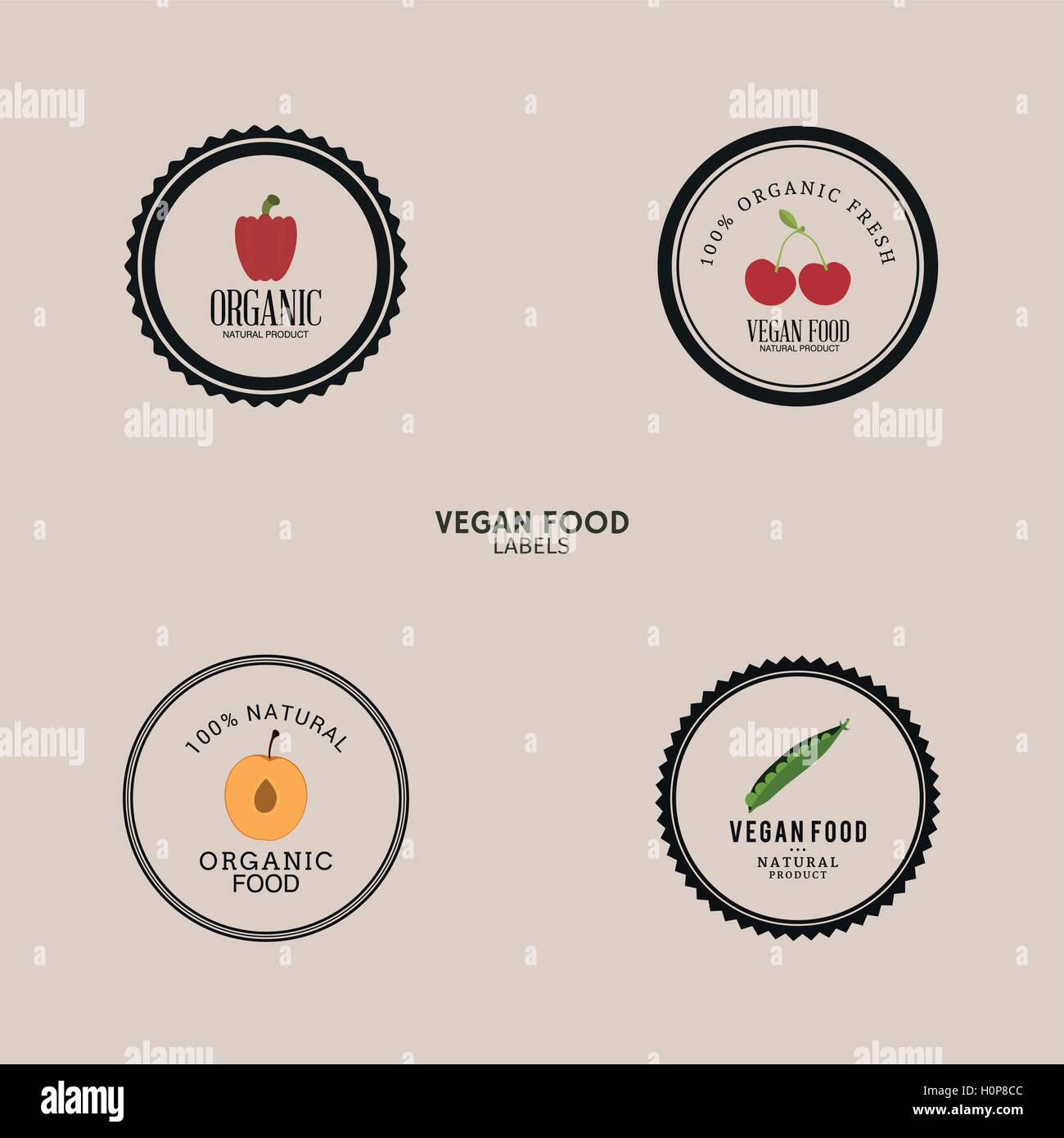 Organic Food Labels Stock Vector Image & Art - Alamy