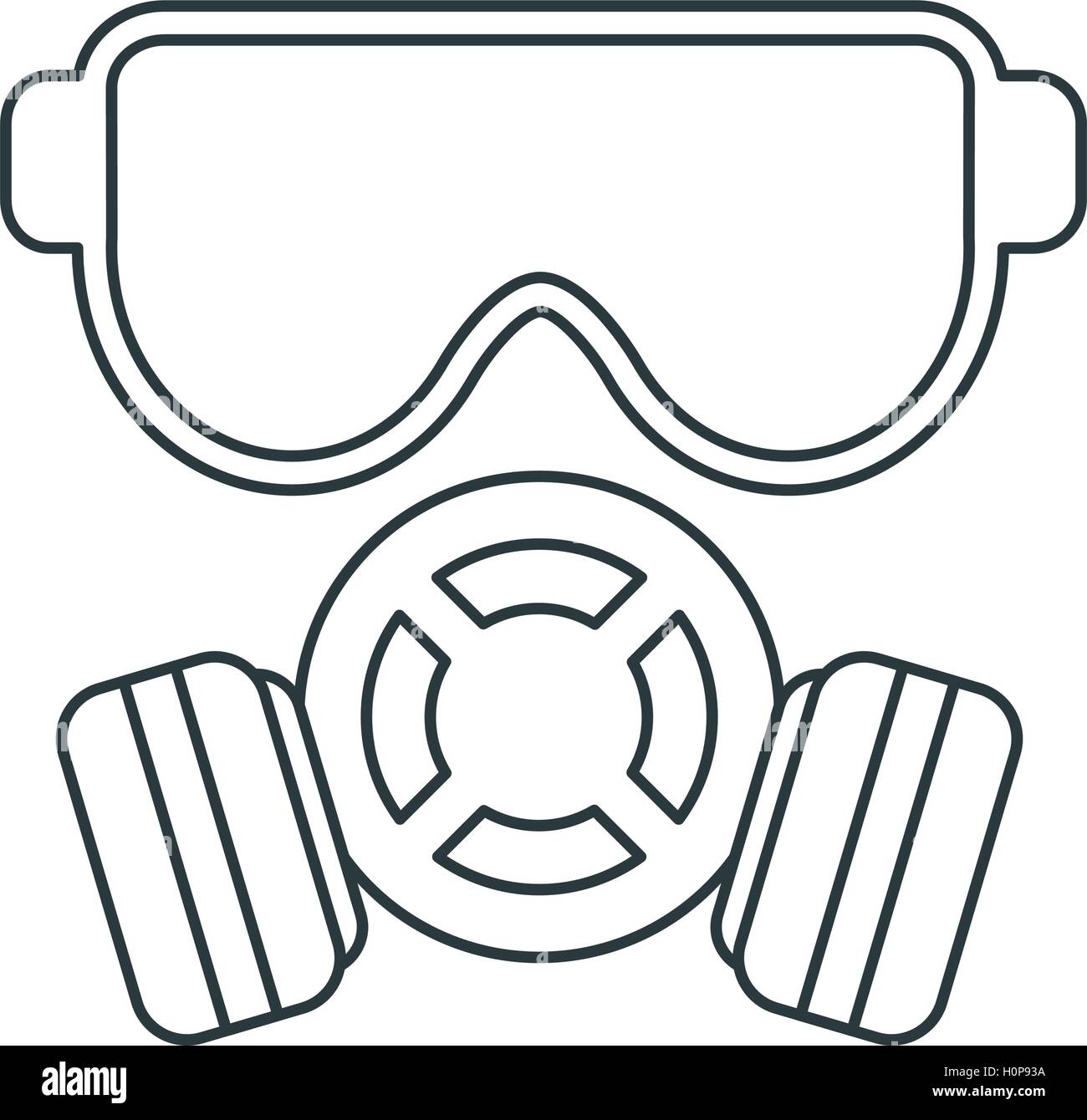 Mask of industry and factory concept Stock Vector Image & Art - Alamy