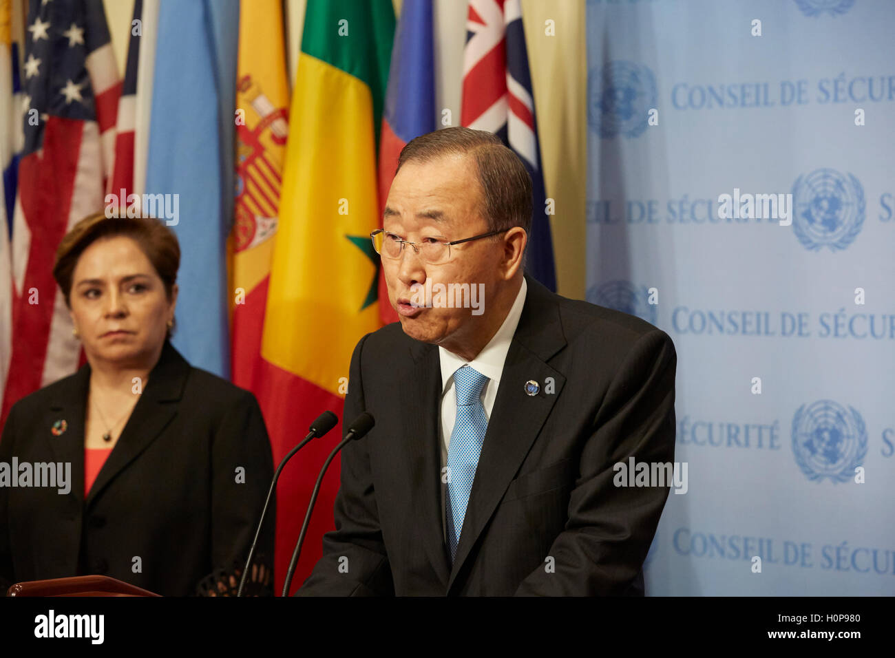 New York, United States. 21st Sep, 2016. UN Secretary General Ban Ki ...