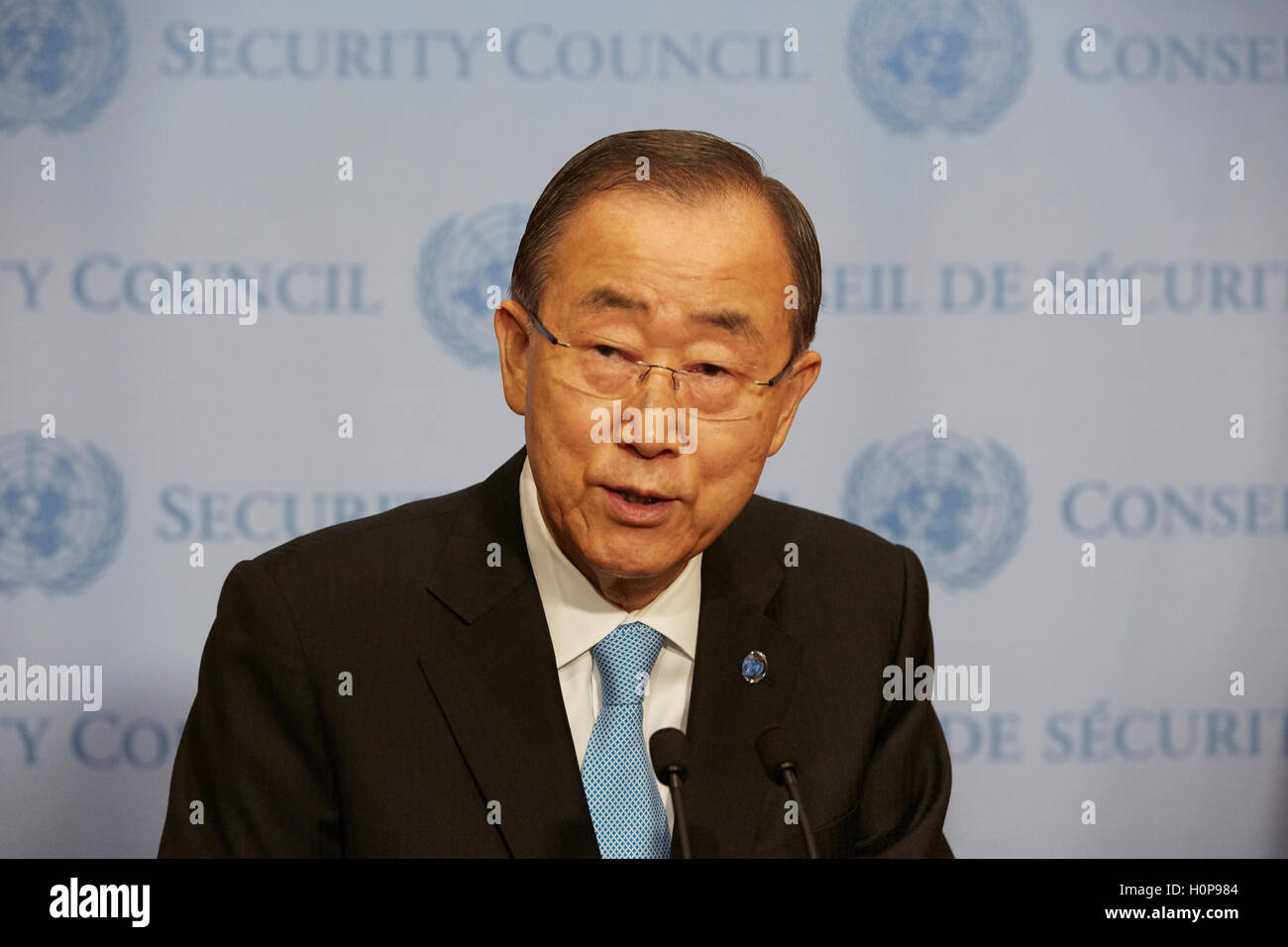 New York, United States. 21st Sep, 2016. UN Secretary General Ban Ki ...