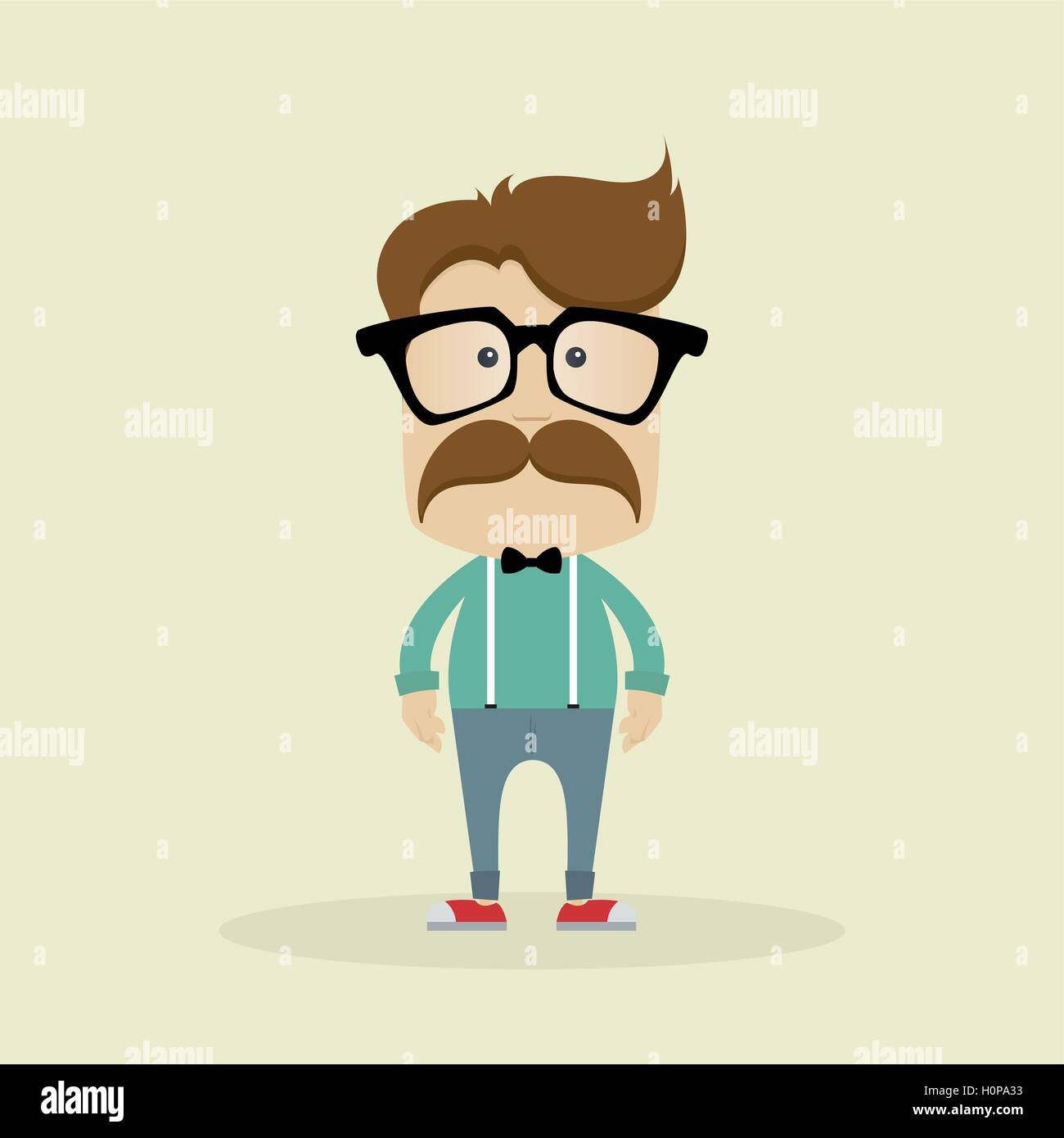 Cute Hipster illustration Stock Vector Image & Art - Alamy