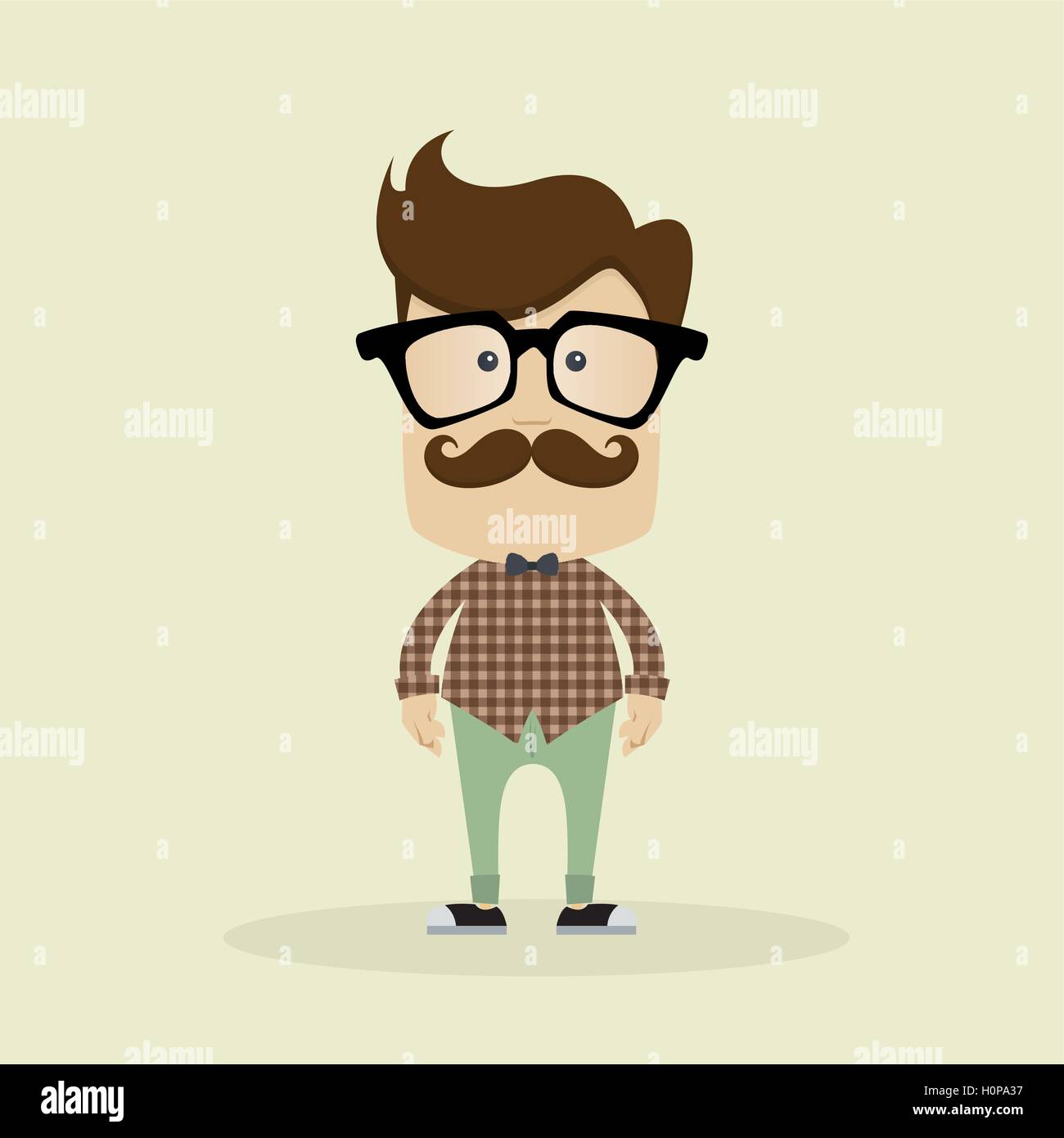 Cute Hipster illustration Stock Vector Image & Art - Alamy