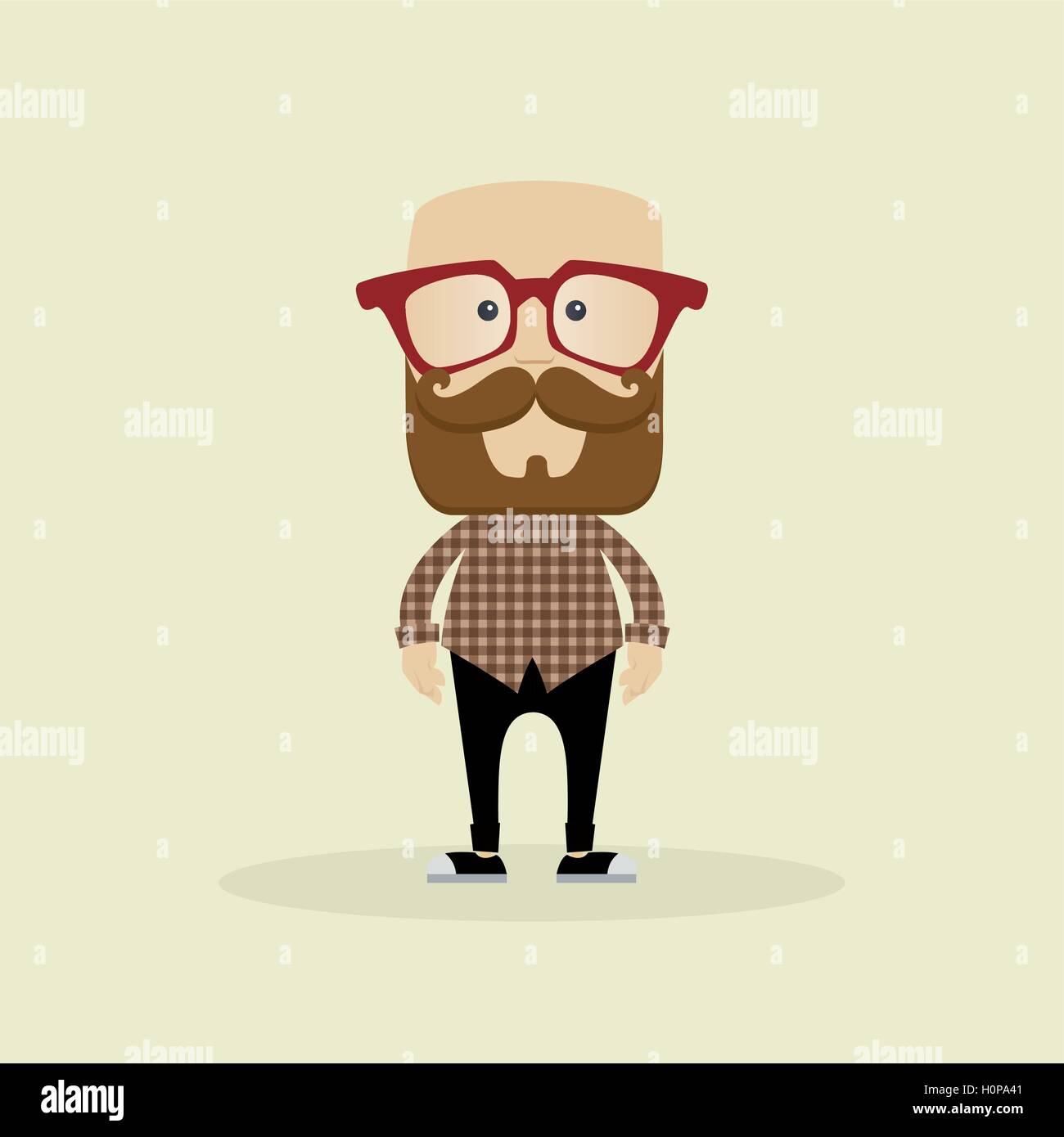 Cute Hipster illustration Stock Vector Image & Art - Alamy