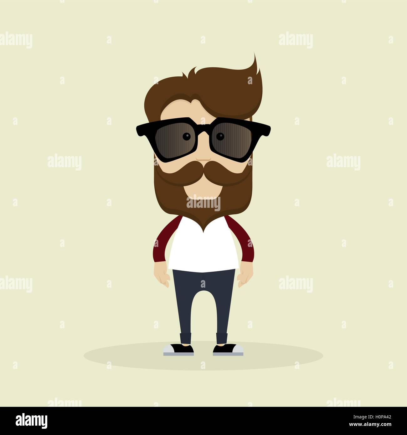 Cute Hipster illustration Stock Vector Image & Art - Alamy