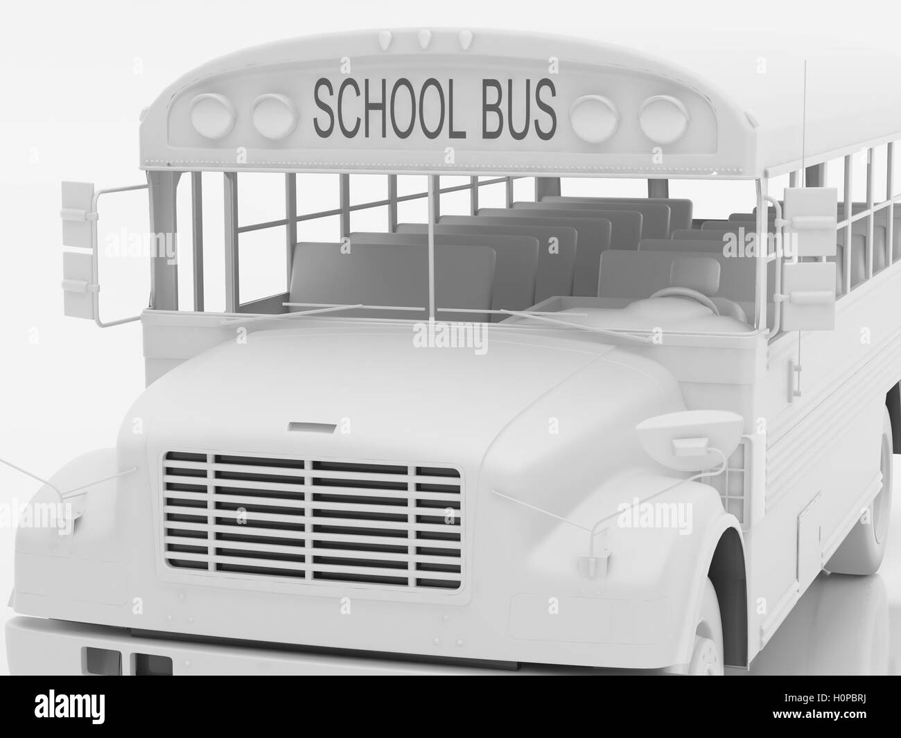 School bus front view Black and White Stock Photos & Images - Alamy