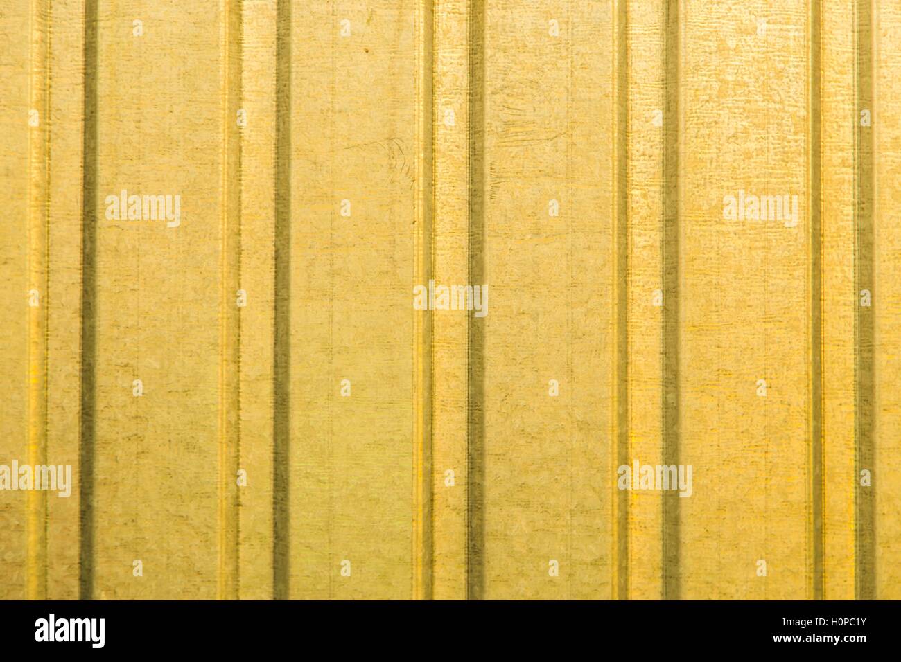 Corrugated yellow metal sheet wall Stock Photo Alamy