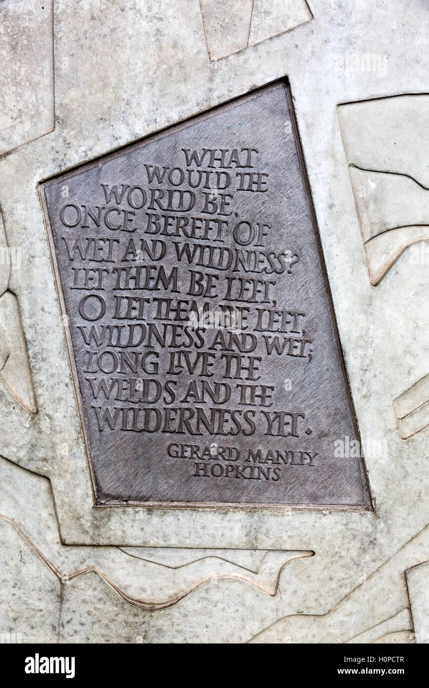 inscription of a quotation at the Canongate wall of the Scottish Parliament in Edinburgh, Scotland Stock Photo