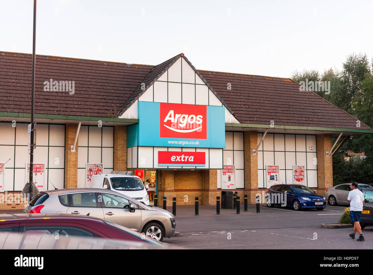 Exterior view of the main entrance of an Argos Extra store, Victoria