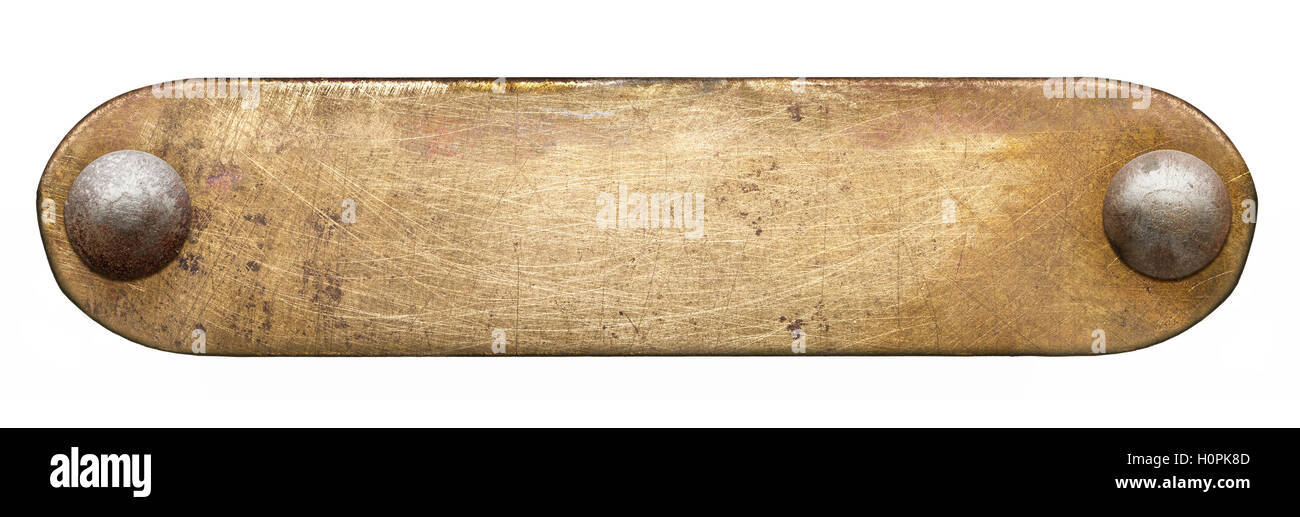 Brass plate texture. Old metal background with rivets Stock Photo Alamy