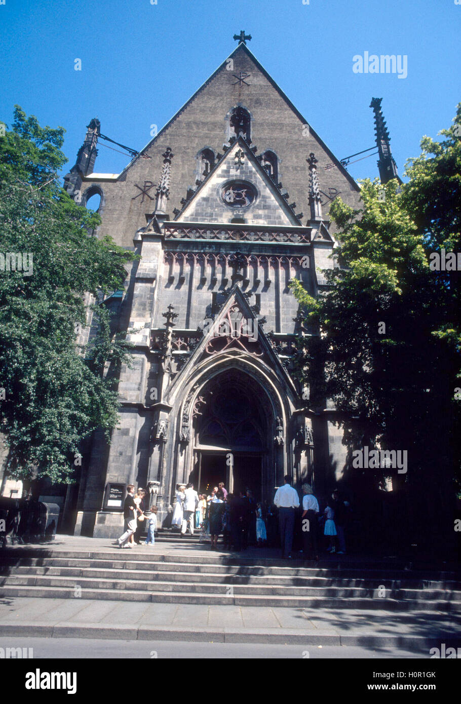 THOMAS CHURCH Leipzig Germany 2009 Johann Sebastian Bach is buried in the church where he was organist at the 1600s Stock Photo