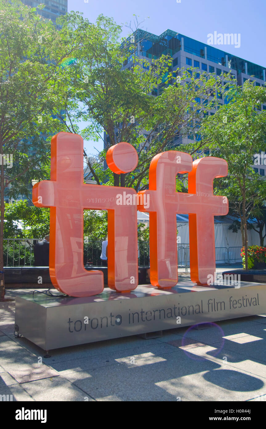 Views around the Entertainment District during TIFF in Toronto, Canada Stock Photo