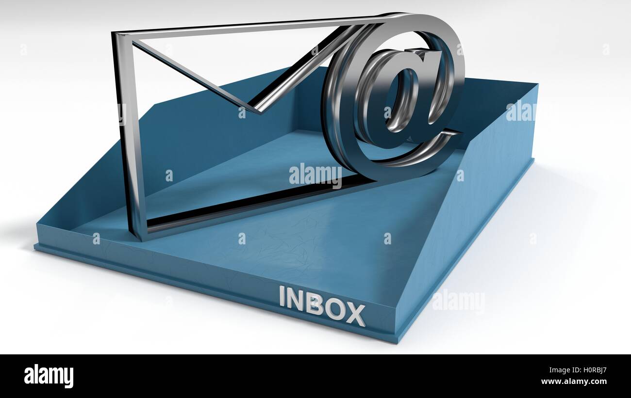 E-Mail inbox with E-Mail Symbol Stock Photo - Alamy