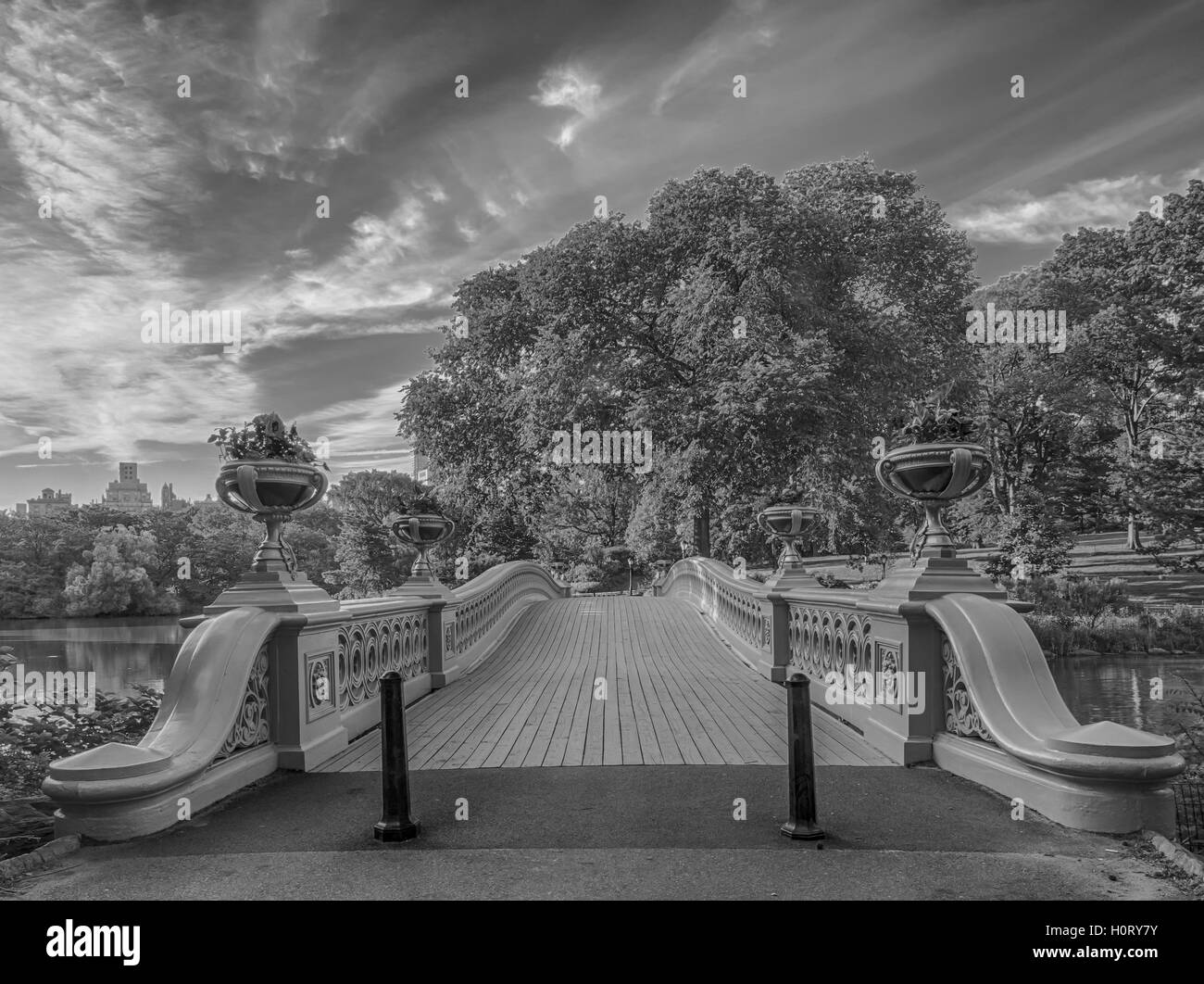 The Bow Bridge is a cast iron bridge located in Central Park, New York ...